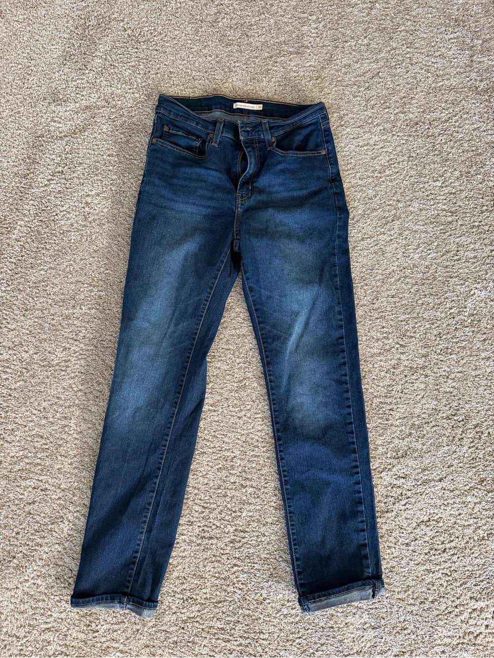 Levi's Straight-Leg Jeans in Deep Blue Wash